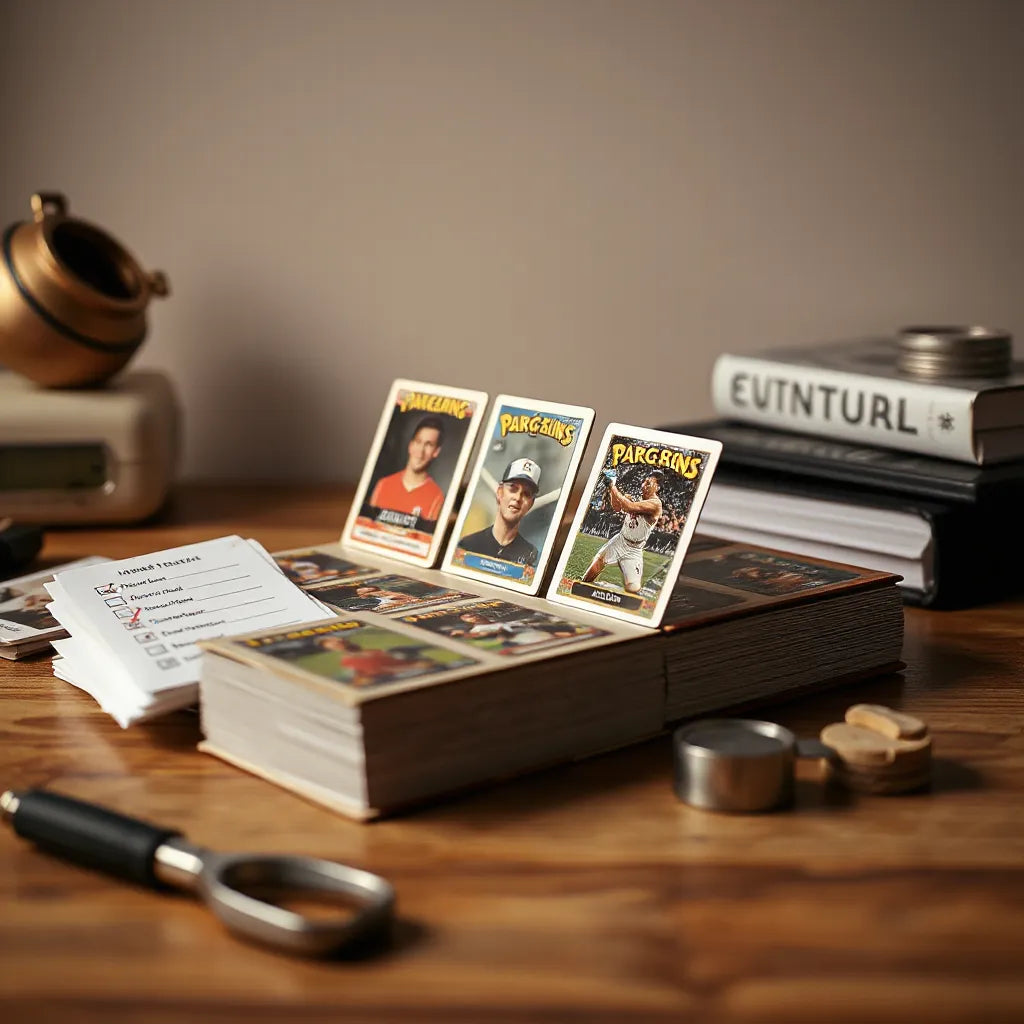 Neatly arranged sports trading cards featuring standout star players on a tabletop